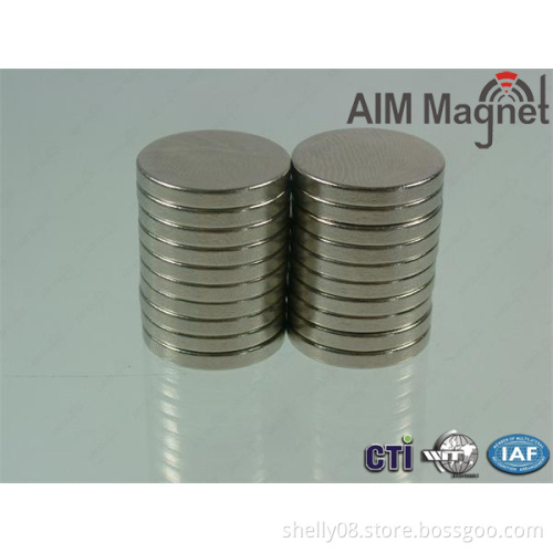 Super strong N35 NdFeB Disc Magnets 1" x 1/8" thick
